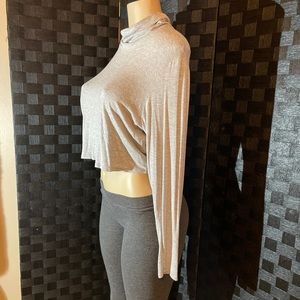 Cropped Long Sleeve Blouse